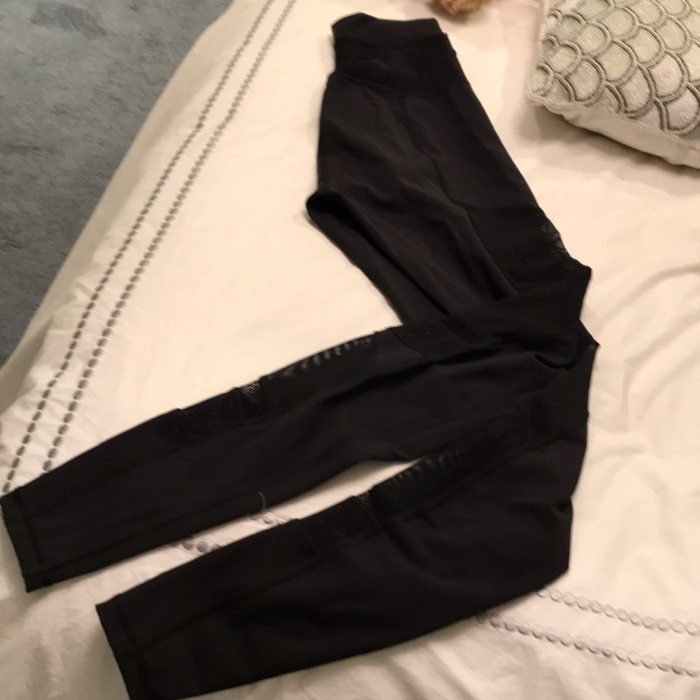 Lululemon Exercise Pants With Mesh Inserts - image 2